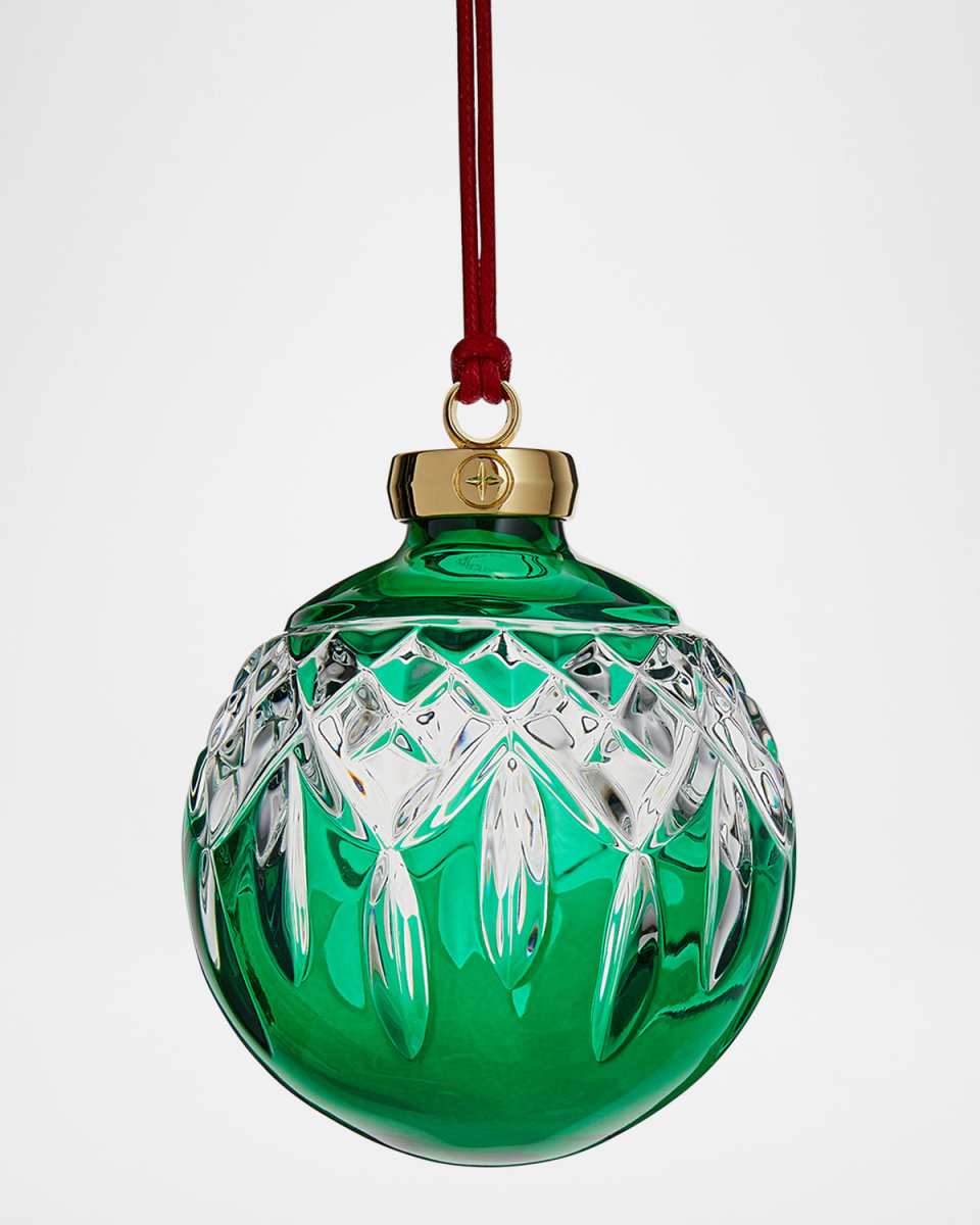 Lismore Green Bauble Christmas Ornament